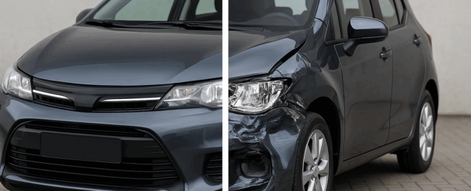 Digitally faked car damage